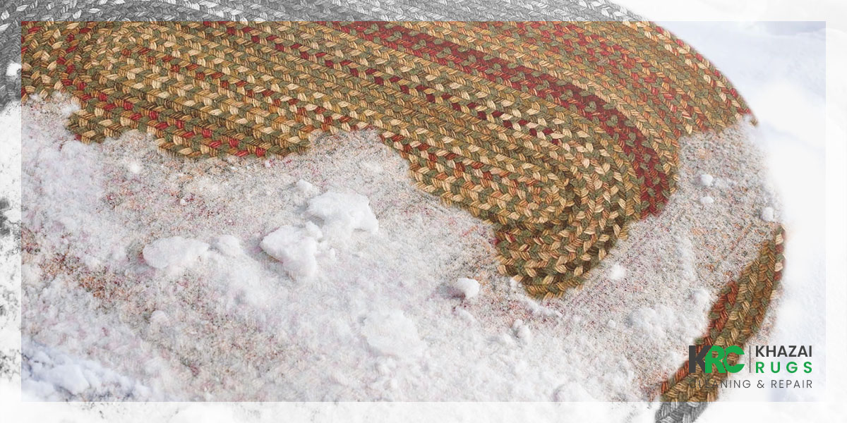 Braided Rug Cleaning with Snow