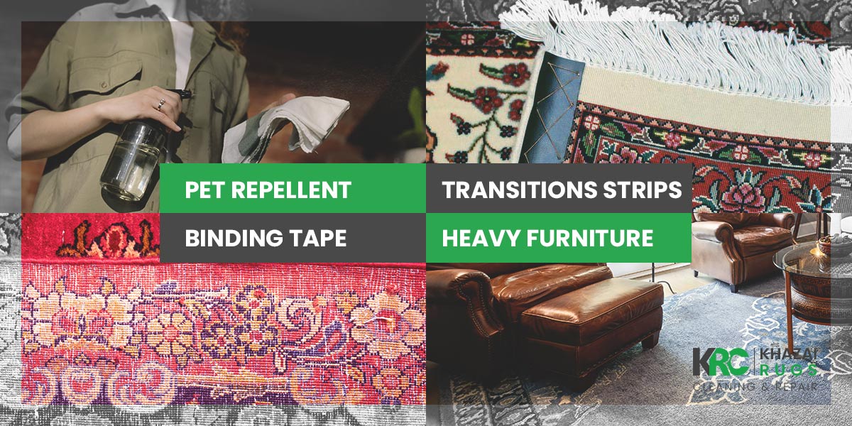Apart from weekly cleaning and training your pets not to play with the carpet edges,