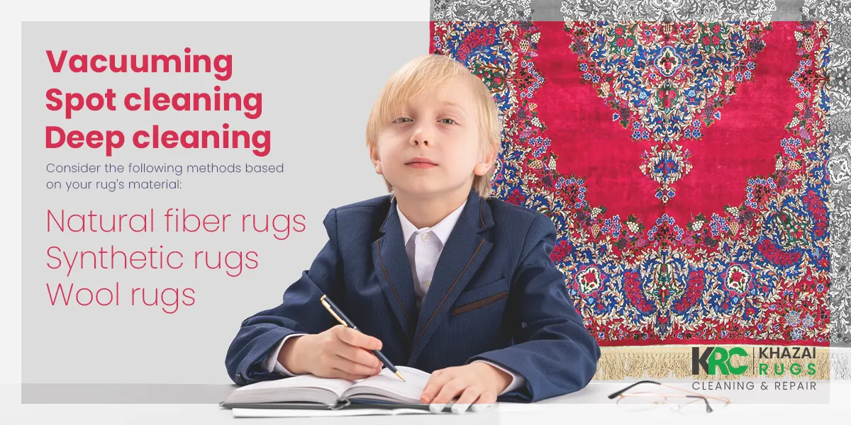 How to clean an area rug, dry an area rug after cleaning